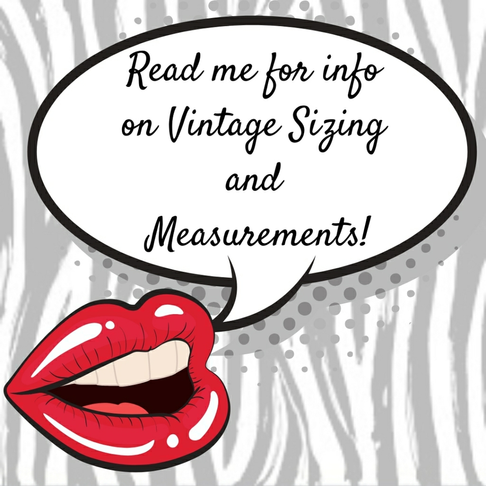 Vintage Sizing Info!! Read me!!